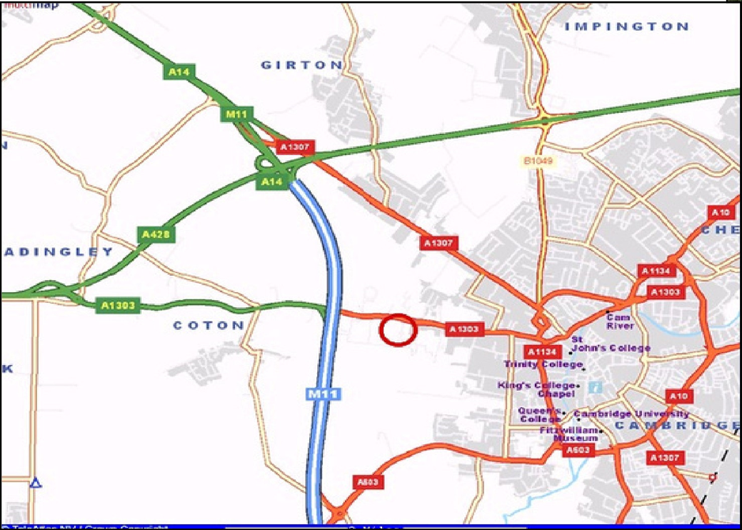 Cambridge Road Map leading you to the QVSH